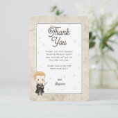 Harry Potter Chibi Draco Malfoy Wizard Birthday Dankeskarte (Stehend Vorderseite)