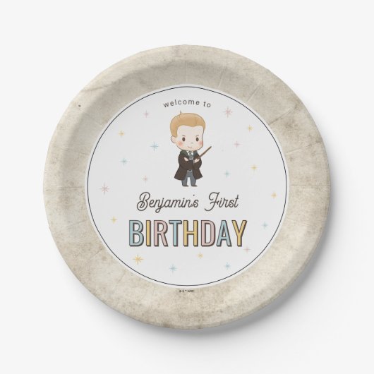 Harry Potter Chibi Draco Malfoy Wizard Birthday Pappteller (Vorderseite)