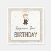 Harry Potter Chibi Draco Malfoy Wizard Birthday Serviette (Vorderseite)