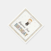 Harry Potter Chibi Draco Malfoy Wizard Birthday Serviette (Ecke)