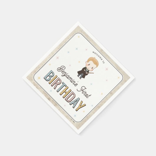 Harry Potter Chibi Draco Malfoy Wizard Birthday Serviette (Ecke)