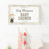 Harry Potter Chibi Draco Malfoy Zauberer Babyparty Banner (Insitu)