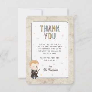 Harry Potter Chibi Draco Malfoy Zauberer Babyparty Dankeskarte