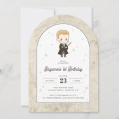 Harry Potter | Chibi Draco Malfoy Zauberer Geburts Einladung (Vorderseite)