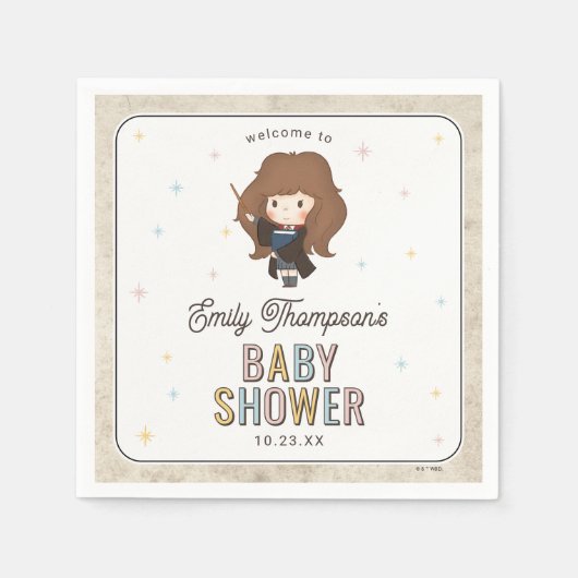 Harry Potter Chibi Hermione Wizard Baby Shower Serviette (Vorderseite)