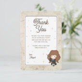 Harry Potter Chibi Hermione Wizard Birthday Dankeskarte (Stehend Vorderseite)