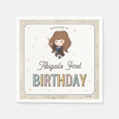 Harry Potter Chibi Hermione Wizard Birthday Serviette (Vorderseite)