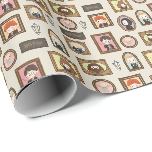 HARRY POTTER™ Chibi Picture Frame Muster Geschenkpapier (Rolleneckpunkt)