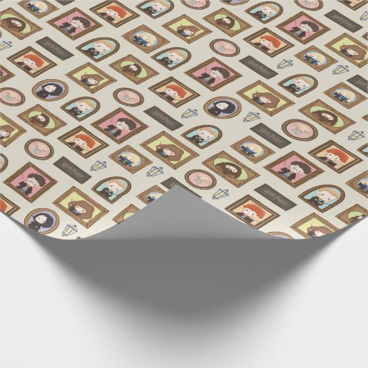 HARRY POTTER™ Chibi Picture Frame Muster Geschenkpapier (Ecke)