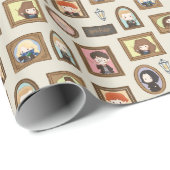 HARRY POTTER™ Chibi Picture Frame Muster Geschenkpapier (Rolleneckpunkt)