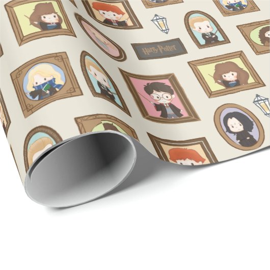HARRY POTTER™ Chibi Picture Frame Muster Geschenkpapier (Rolleneckpunkt)
