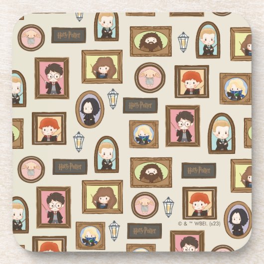 HARRY POTTER™ Chibi Picture Frame Muster Getränkeuntersetzer (Vorderseite)