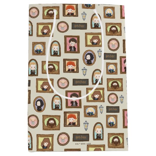 HARRY POTTER™ Chibi Picture Frame Muster Mittlere Geschenktüte (Vorderseite)