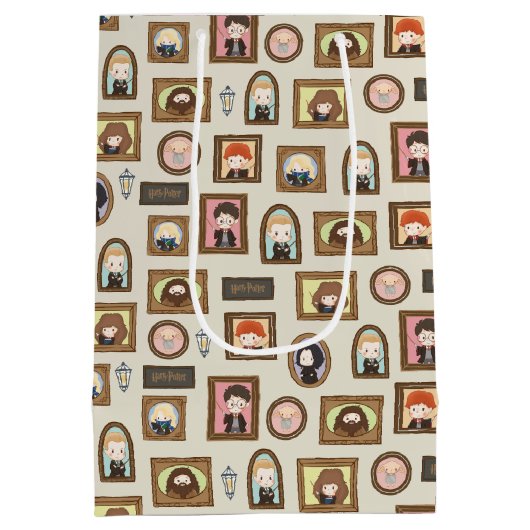 HARRY POTTER™ Chibi Picture Frame Muster Mittlere Geschenktüte (Rückseite)