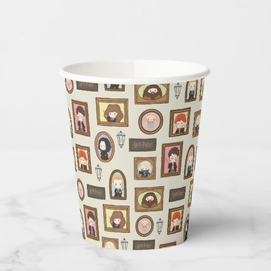 HARRY POTTER™ Chibi Picture Frame Muster Pappbecher (Links)