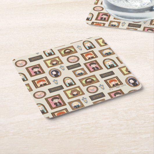 HARRY POTTER™ Chibi Picture Frame Muster Rechteckiger Pappuntersetzer (angewinkelt)