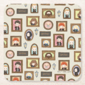 HARRY POTTER™ Chibi Picture Frame Muster Rechteckiger Pappuntersetzer (Vorderseite)