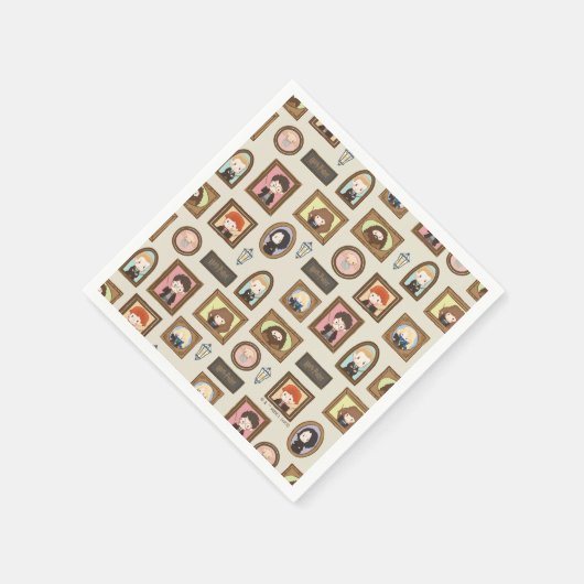 HARRY POTTER™ Chibi Picture Frame Muster Serviette (Ecke)