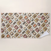 HARRY POTTER™ Chibi Picture Frame Muster Strandtuch (Vorderseite)