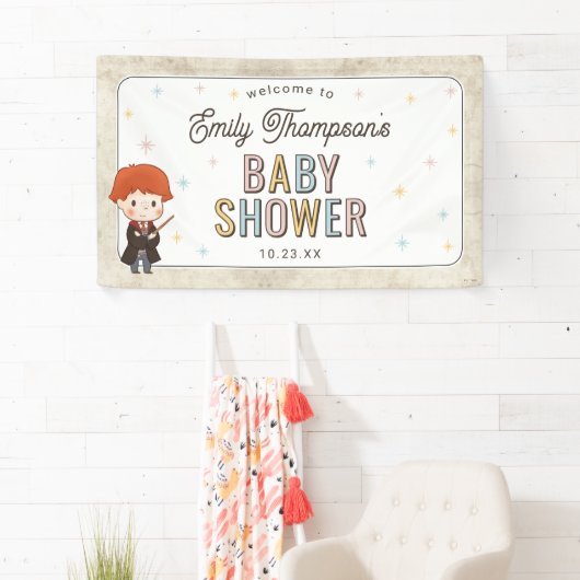 Harry Potter Chibi Ron Weasley Wizard Baby Shower Banner (Insitu)