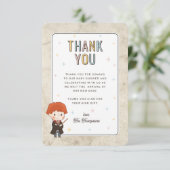 Harry Potter Chibi Ron Weasley Wizard Baby Shower Dankeskarte (Stehend Vorderseite)
