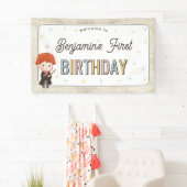Harry Potter Chibi Ron Weasley Wizard Birthday Banner (Insitu)