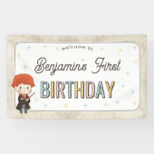 Harry Potter Chibi Ron Weasley Wizard Birthday Banner (Horizontal)