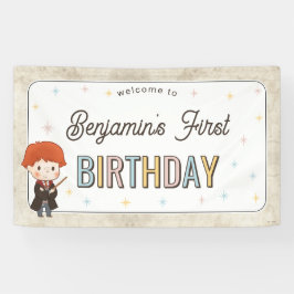 Harry Potter Chibi Ron Weasley Wizard Birthday Banner