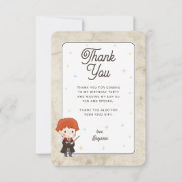Harry Potter Chibi Ron Weasley Wizard Birthday Dankeskarte