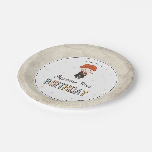 Harry Potter Chibi Ron Weasley Wizard Birthday Pappteller (Schrägansicht)