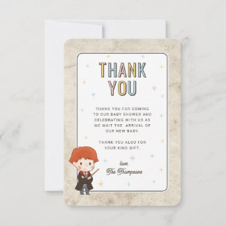 Harry Potter Chibi Ron Weasley Zauberer Babyparty Dankeskarte