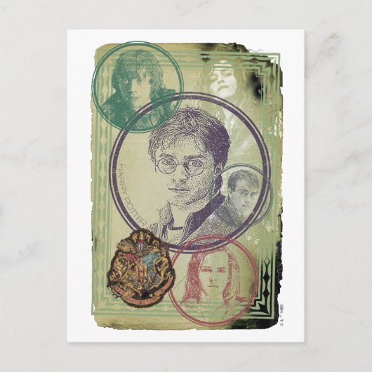 Harry Potter-Collage 9 Postkarte (Vorderseite)