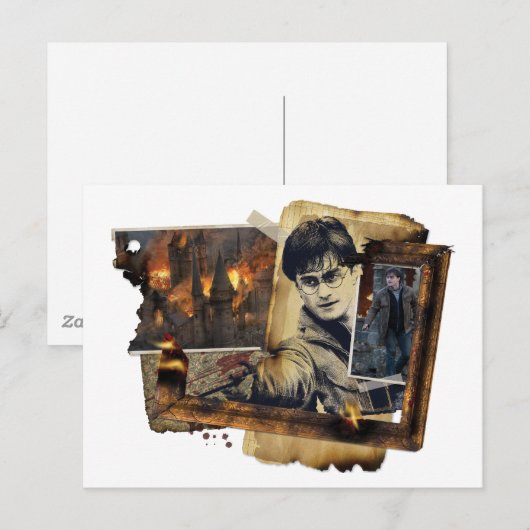 Harry Potter Collage Postkarte (Vorne/Hinten)