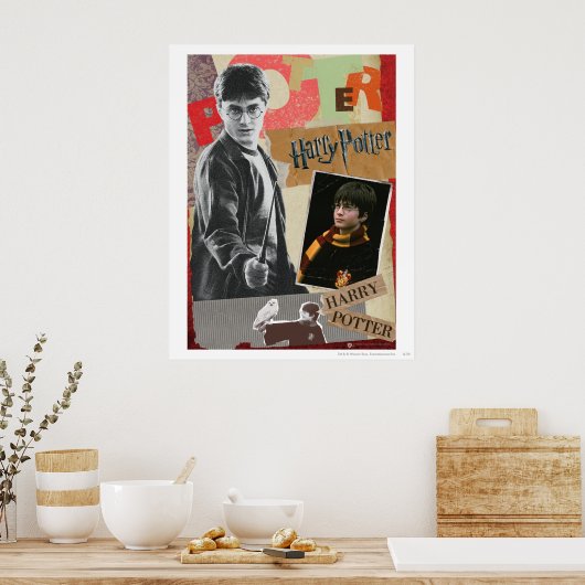 Harry Potter damals und heute Poster (Küche)
