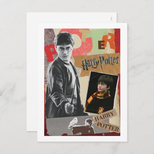 Harry Potter damals und heute Postkarte (Vorne/Hinten)