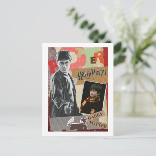 Harry Potter damals und heute Postkarte (Stehend Vorderseite)