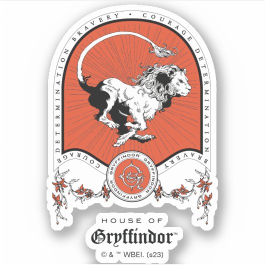 HARRY POTTER™ | Delicate Sketch GRYFFINDOR™ Wappen Aufkleber (Vorderseite)
