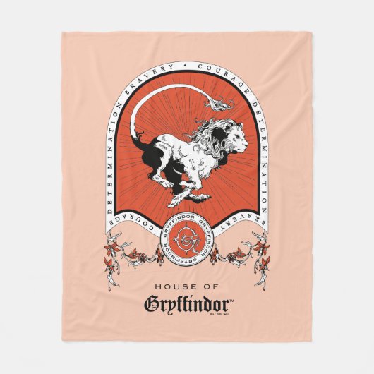 HARRY POTTER™ | Delicate Sketch GRYFFINDOR™ Wappen Fleecedecke (Vorderseite)