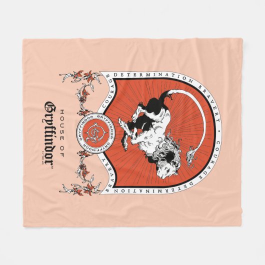 HARRY POTTER™ | Delicate Sketch GRYFFINDOR™ Wappen Fleecedecke (Vorderseite (Horizontal))