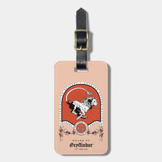 HARRY POTTER™ | Delicate Sketch GRYFFINDOR™ Wappen Gepäckanhänger (Vorderseite vertikal)