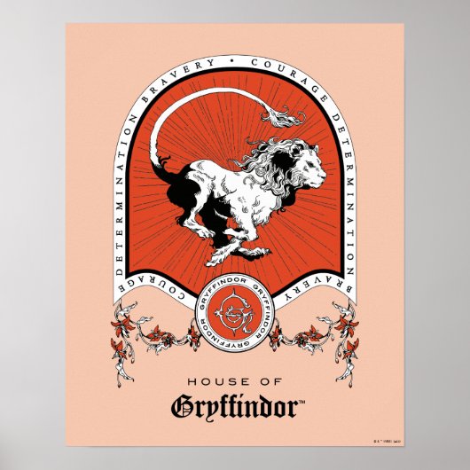 HARRY POTTER™ | Delicate Sketch GRYFFINDOR™ Wappen Poster (Vorne)