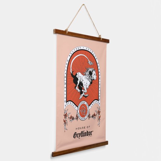 HARRY POTTER™ | Delicate Sketch GRYFFINDOR™ Wappen Wandteppich Mit Holzrahmen (Gewinkelt)