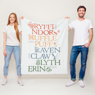 HARRY POTTER™   Delicate Sketch HOGWARTS™ Houses Fleecedecke