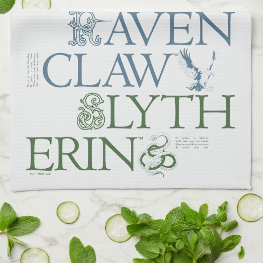 HARRY POTTER™ | Delicate Sketch HOGWARTS™ Houses Geschirrtuch (Gefaltet)