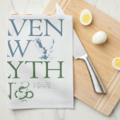 HARRY POTTER™ | Delicate Sketch HOGWARTS™ Houses Geschirrtuch (Viertel Falte)