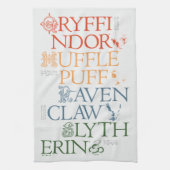 HARRY POTTER™ | Delicate Sketch HOGWARTS™ Houses Geschirrtuch (Vertikal)