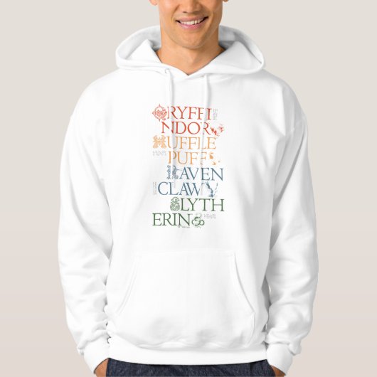HARRY POTTER™ | Delicate Sketch HOGWARTS™ Houses Hoodie (Vorderseite)