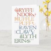 HARRY POTTER™ | Delicate Sketch HOGWARTS™ Houses Karte (Gelbe Blume)