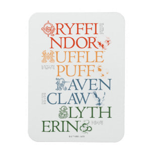 HARRY POTTER™   Delicate Sketch HOGWARTS™ Houses Magnet