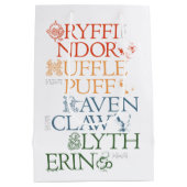 HARRY POTTER™ | Delicate Sketch HOGWARTS™ Houses Mittlere Geschenktüte (Rückseite)